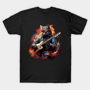 Ocelot Playing Guitar T-Shirt